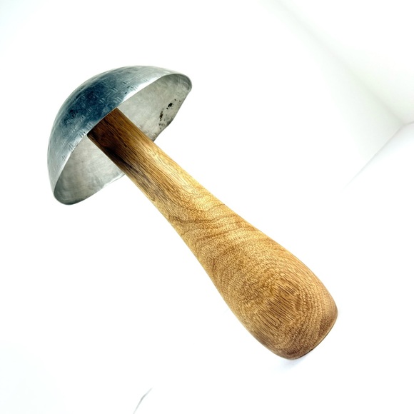 Laurel Grove Steel Metal & Wood Toadstool Mushroom Sculpture 10”Home Decor - Picture 11 of 12